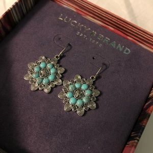 NIB Lucky Brand turquoise earrings